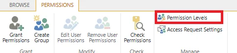 Permission Levels Permission levels image